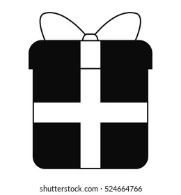 Gift box ribbon icon vector illustration graphic design