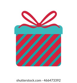 gift box ribbon, isolated flat icon design