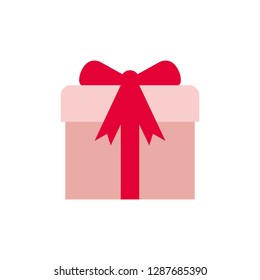 gift box with ribbon isolated icon