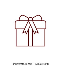 gift box with ribbon isolated icon