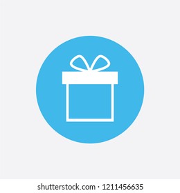 Gift Box With Ribbon Line Icon, Outline Vector Sign, Linear Style Pictogram Isolated On White. Symbol, Logo Illustration. Editable Stroke. Pixel Perfect