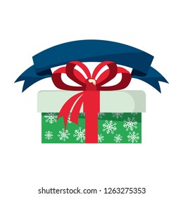 gift box with ribbon on white background