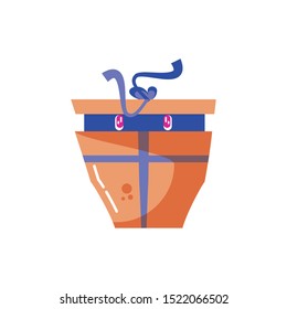 gift box with ribbon on white background vector illustration desing