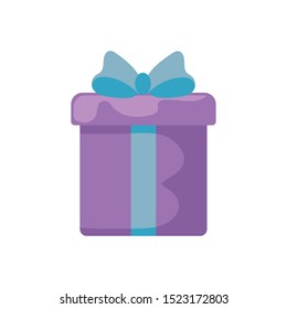 gift box with ribbon on white background vector illustration design