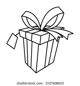 gift box with ribbon on white background vector illustration design