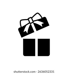 Gift Box with Ribbon Tied Top Icon.