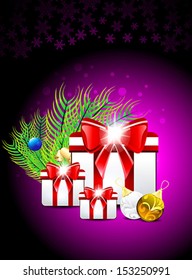 Gift Box with Ribbon Vector Illustration 