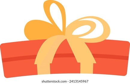 Caja De Regalo Con Ilustración De Vector De Cinta