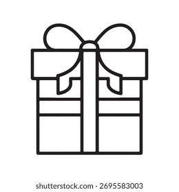 Gift box with ribbon vector illustration 