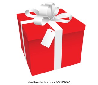 gift box with ribbon vector illustration