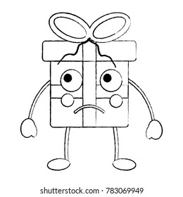 gift box sad crying emoji icon image 