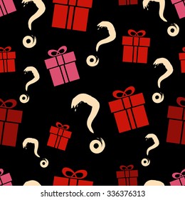 Gift box seamless pattern