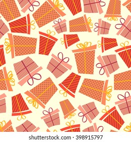 Gift box seamless pattern