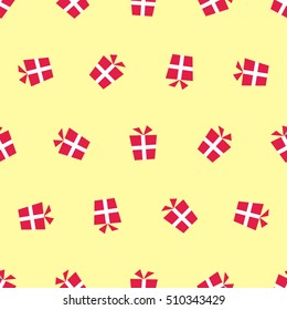 Gift Box seamless pattern background.