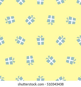 Gift Box seamless pattern background.