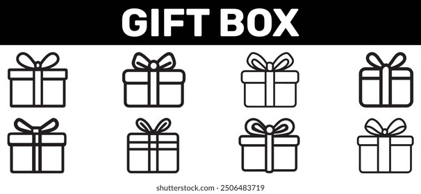 Gift box set collection flora design vector art.