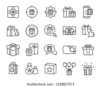 gift box set icons