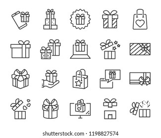 gift box set icons