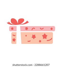 Gift box set, gift illustrations, colorful silhouettes with bows and ribbons, vector