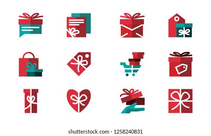 Gift Box Set Template Vector Design