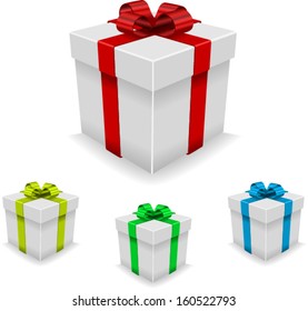 Gift box set. Vector