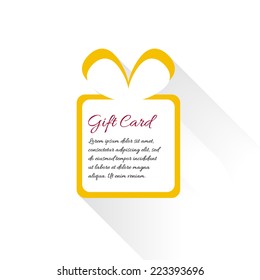 gift box with shadow and space for text. flat design. 