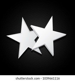 gift box in the shape of a star with cover lid on black background,Vector,EPS10