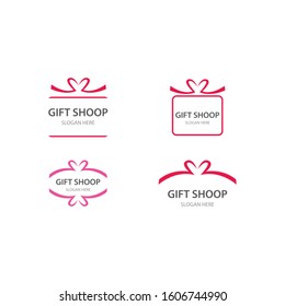 Gift Box, gift shop logo icon Vector design
