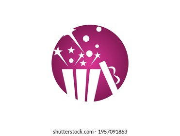 Gift Box, gift shop logo icon illustration vector design.