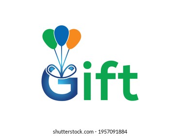 Gift Box, gift shop logo icon illustration vector design.
