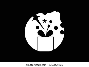 Gift Box, gift shop logo icon illustration vector design.