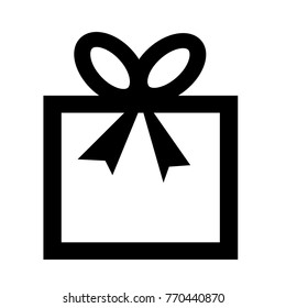 Gift box sign icon