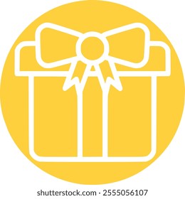 Gift box sign icon. Present symbol. Flat icons

