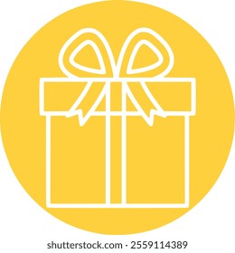 Gift box sign icon. Present symbol. Flat icons. 


