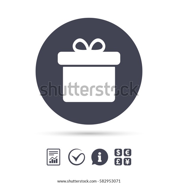 Gift Box Sign Icon Present Symbol Stock Vector Royalty Free 582953071