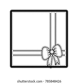 Gift box sign illustration. Vector. Flat style black icon on white.