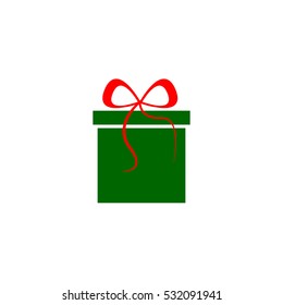 Gift box sign line vector icon. 