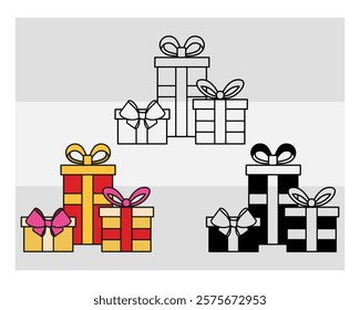 Gift Box Silhouette, Birthday Gift. Gifts, Present, Gift Wrap, Gift Box PNG, vector, clipart, giftbox, love, instant download, celebrities