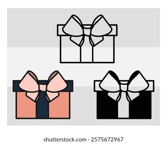 Gift Box Silhouette, Birthday Gift. Gifts, Present, Gift Wrap, Gift Box PNG, vector, clipart, giftbox, love, instant download, celebrities