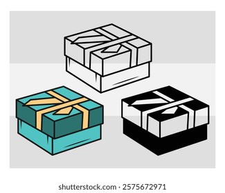 Gift Box Silhouette, Birthday Gift. Gifts, Present, Gift Wrap, Gift Box PNG, vector, clipart, giftbox, love, instant download, celebrities