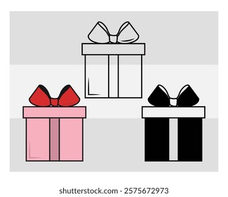 Gift Box Silhouette, Birthday Gift. Gifts, Present, Gift Wrap, Gift Box PNG, vector, clipart, giftbox, love, instant download, celebrities