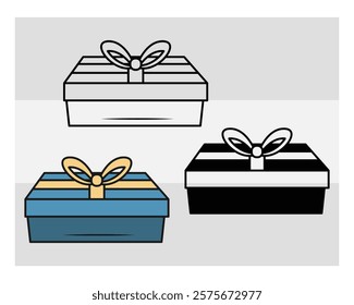 Gift Box Silhouette, Birthday Gift. Gifts, Present, Gift Wrap, Gift Box PNG, vector, clipart, giftbox, love, instant download, celebrities