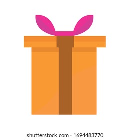 gift box simple clip art vector illustration