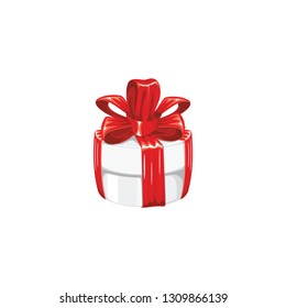 gift box simple icon on a white background