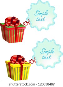 Gift box with a special place for text