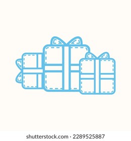 gift box stack icon, holiday celebration icon template