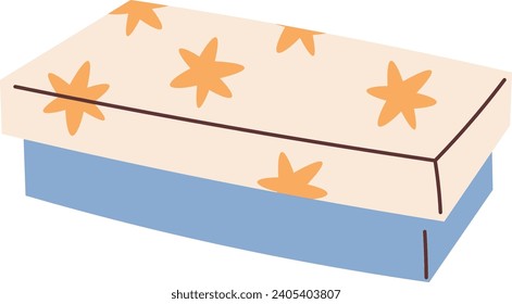 Gift Box With Stars Vector Illustration