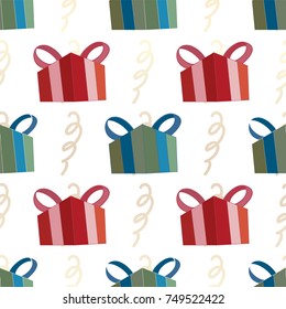  gift box stock vector seamless pattern
