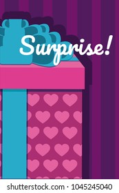 Gift box surprise card