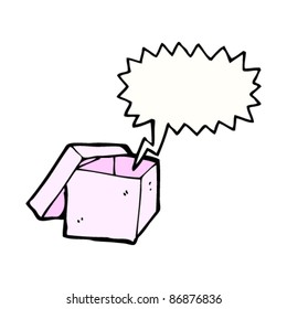 Geschenkbox-Überraschungskarikatur